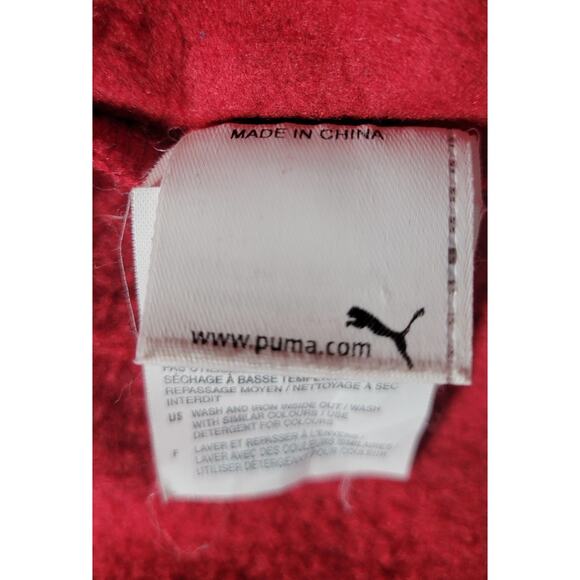 Puma Iconic T7 1/4 Zip Fleece Pullover Burgundy Men's XL - Picture 5 of 8